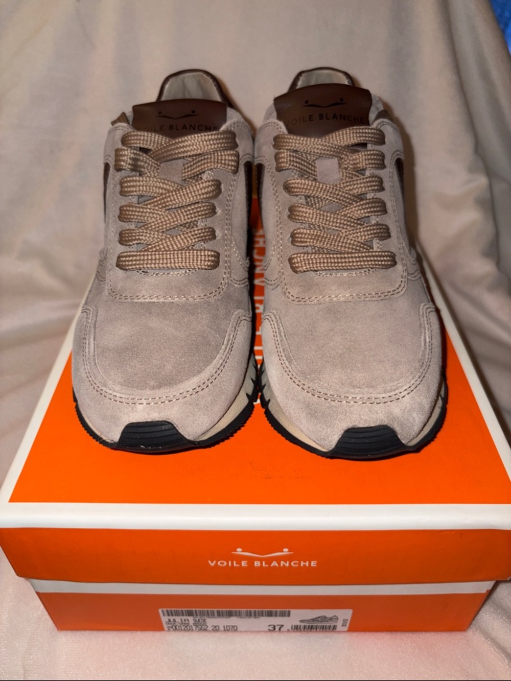 NWT VOILE BLANCHE JULIA Sneaker in Dove Dark Brown - Picture 9 of 16